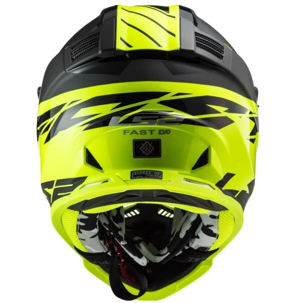 MX437 FAST EVO ROAR MATT-GLOSS BLACK HI-VIS YELLOW