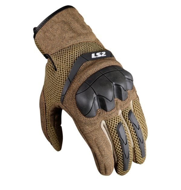 LS2 KUBRA RIDING GLOVES BROWN