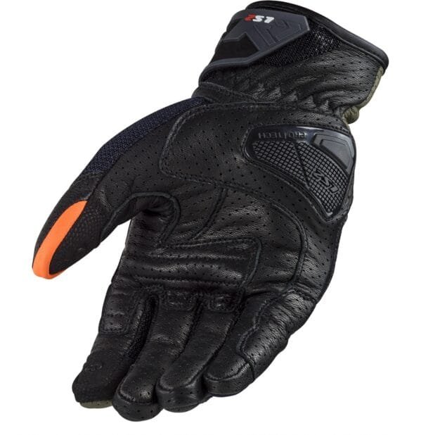 LS2 AIR RAPTOR RIDING GLOVES GREEN FOREST BLUE HIV ORANGE